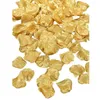 Image de Pétales en tissu - Non spécifié - 100 pétales dorés - 5 x 5 cm - Tissu brillant