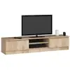 Image de Meuble tv pour salon akord chêne sonoma 160 cm 2 portes façade chêne sonoma 2 étagères 160x40x33 cm RTV K160 2D 1P