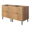 Image de Meuble sous double vasque sur pieds flow chêne craft 120 cm