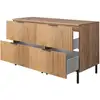 Image de Meuble sous double vasque avec plan sur pieds flow chêne craft 120 cm