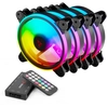 Image de Savio Fan-01 4-pack 120mm Argb Fan Including Controller And Remote Control Boitier Pc Ventilateur 12 Cm Noir 4 Pièce(s)