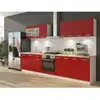 Image de Cuisine Complete Avec Meuble Four Et Plan De Travail Inclus L 300 Cm - Rouge Mat