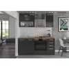 Image de LASSEN Cuisine complète L 180 cm avec meuble four et plans de travail - 6 éléments - Gris Matera
