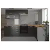 Image de Lassen cuisine complete d'angle 240x165 cm avec plan de travail - angles réversible - 8 éléments - gris matera LASSNARGRIS