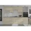 Image de Lassen Cuisine Complete L 300 Cm Avec Demi-colonne Four Et Hotte - Décor Chene Sonoma