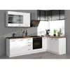 Image de ATLAS Cuisine complète dangle 8 éléments (reversible droit / gauche) - Décor blanc - L270 cm - Plan de travail non inclus