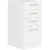 Image de Atlas meuble bas 4 tiroirs - décor blanc - l40 x p52x h82 - plan de travail non inclus ATLAS40D4S