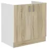 Image de Meuble bas evier sara - décor chene sonoma - l80 x p48 x h 82 cm SARA80ZL