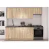 Image de Sara Cuisine Complete Modulable - 7 Éléments - Décor Chene Sonoma - L 240 Cm - Plan De Travail Non Inclus
