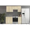 Image de Sara Cuisine Complete Modulable - 5 Éléments - Décor Chene Sonoma - L 180 Cm - Plan De Travail Non Inclus