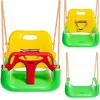 Image de COIL Balançoire de jardin pour enfants balançoire pour enfants solide 3 en 1 + ceintures jusquà 60 kg Vert
