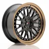 Image de 1 jante alu Japan Racing JR10 16x7 ET30 4x100-108 MatBlk BzLip avec bague 671