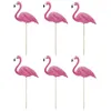 Image de Objets décoratifs - PARTYDECO - Lot de 6 flamants roses sur pic - 15 x 235 cm - Plastique - Résine