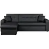 Image de Canapé dangle réversible convertible 3 places - Simili noir - Contemporain - L 235 x P 85 - 153 cm - ROMAN