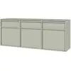 Image de Selsey evo - buffet à trois portes - 154 cm - avec tiroirs - suspendu - vert sauge
