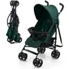 Image de Poussette Canne Kinderkraft TIK légère 65 kg pliable position allongée roues increvables avec canopy Vert