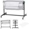 Image de Lit d’appoint 2 en 1 KINDERKRAFT NESTEE UP 2 Autonome - 5 niveaux de hauteur Matelas inclus Gris