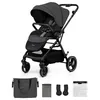 Image de Poussette Kinderkraft YOXI jusquà 27 kg roues tout terrain Travel System dossier inclinable accessoires inclus gris