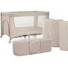Image de Lit Parapluie Kinderkraft JOY 2 2 en 1 pliable compact avec sac de transport et sortie zippée Beige
