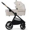 Image de Poussette Kinderkraft NEA 2 2 en 1 jusqu’à 27 kg réversible pliable tout terrain avec nacelle amortisseurs roues guidage XL Beige.
