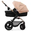 Image de Poussette Kinderkraft MOOV 2 4 en 1 siège 2 en 1 nacelle avec cosy i-Size MINK PRO roues increvables Beige