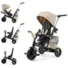 Image de Vélo à trois roues - KINDERKRAFT - EASYTWIST - 5-en-1 - Siège rotatif 360° - Capote UPF50+ beige