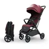 Image de Poussette Kinderkraft NUBI 3 pliage automatique roues EVA siege respirant dossier inclinable capote UPF50+ bourgogne