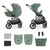 Image de Poussette Kinderkraft PRIME 3 citadine 2 en 1 nacelle hamac roues tout chemin repose jambes réglable 22 kg vert