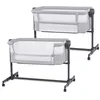 Image de Lit bébé Kinderkraft NESTE UP 2 lit d’appoint réglage inclinaison matelas roulettes frein maille aérée gris
