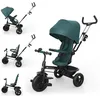 Image de Tricycle évolutif 6-en-1 - KINDERKRAFT - ASTON 2 PLUS - Siège 360° CLICK & TWIST - Position semi-allongée - Canopy AIR FLOW