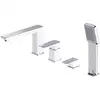Image de Mélangeur de bain 4-trous en parma couleur: chrome blanc
