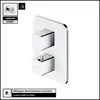 Image de Mélangeur thermostatique à encastrer - blanc chrome - avec crochet offert - parma
