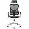 Image de Diablo V-Basic Chaise de Bureau Ergonomique Maille Respirante 3D Accoudoirs Réglables (Blanc-Noir)