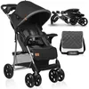 Image de Poussette canne légère LIONELO Emma - Pliage rapide - 6-36 mois - Sac inclus - Grand panier - Gris foncé