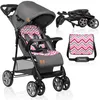 Image de Poussette canne légère LIONELO Emma - Pliage rapide - 6-36 mois - Sac inclus - Grand panier - Rose