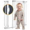 Image de LIONELO Truus Slim LED - Barrière de sécurité bébé - 75-105 cm - Fixation par pression - Ouverture à double sens - Gris