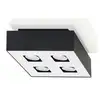 Image de Plafonnier mono acier noir & blanc 4 ampoules SL.0073