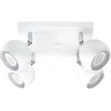 Image de Plafonnier LED moderne LOFT design spot - SOLLUX - OCULARE 4 - 4 ampoules GU10 - Blanc