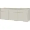 Image de Selsey evo - buffet à trois portes - 154 cm - avec tiroirs - suspendu - crème