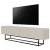 Image de Selsey veldio - meuble tv sur pieds noir - 175 cm - gr ge Veldio