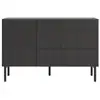 Image de Selsey nolie - commode à une porte avec trois tiroirs - 140 cm - couleur du bois de frêne portland Nolie