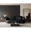 Image de Canapé convertible trois places - SAVOY - en tissu chenille noir