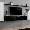 Image de Meuble Tv Mural Design "switch I" 330cm Blanc & Noir