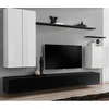 Image de Meuble Tv Mural Design "switch Ii" 270cm Blanc & Noir