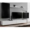 Image de Meuble Tv Mural Design "switch Ii" 270cm Noir & Blanc