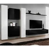 Image de Meuble Tv Mural Design "switch Vi" 330cm Blanc & Noir