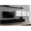 Image de Meuble Tv Mural Design "switch Vii" 340cm Noir & Blanc