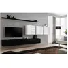Image de Ensemble meuble TV mural - Switch VII - 340 cm x 150 cm x 40 cm - Noir et blanc