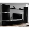Image de Meuble Tv Mural Design "switch Viii" 280cm Noir