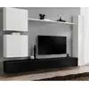 Image de Meuble Tv Mural Design "switch Viii" 280cm Blanc & Noir